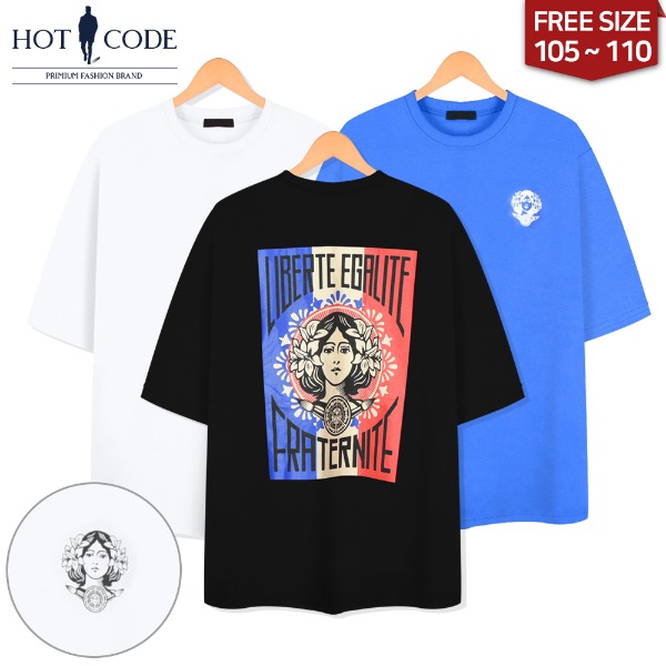 남자 여름 반팔 프린팅 티셔츠 2컬러, DS7553 - 핫코드