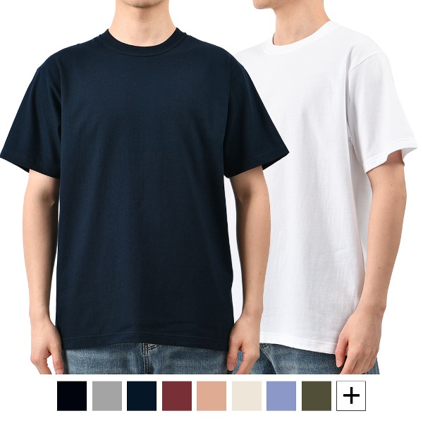 (S~3XL) 남자 헤비 반팔티 무지 티셔츠 여름 라운드 옷 흰티 면티 레이어드 남녀공용 14컬러 TK10-148 - 핫코드