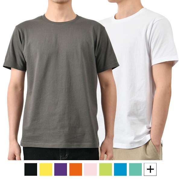 (S~3XL) 남자 반팔티 무지 티셔츠 라운드 옷 흰티 면티 레이어드 이너 남녀공용 18컬러 TK9_086 - 핫코드